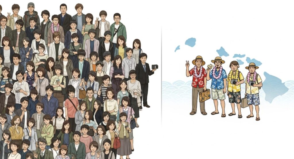 日本人のハワイへ行ったことある割合