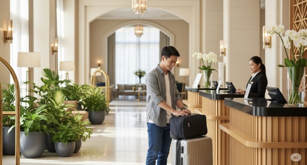 ベルデスクへ荷物預かり時のチップの相場は?