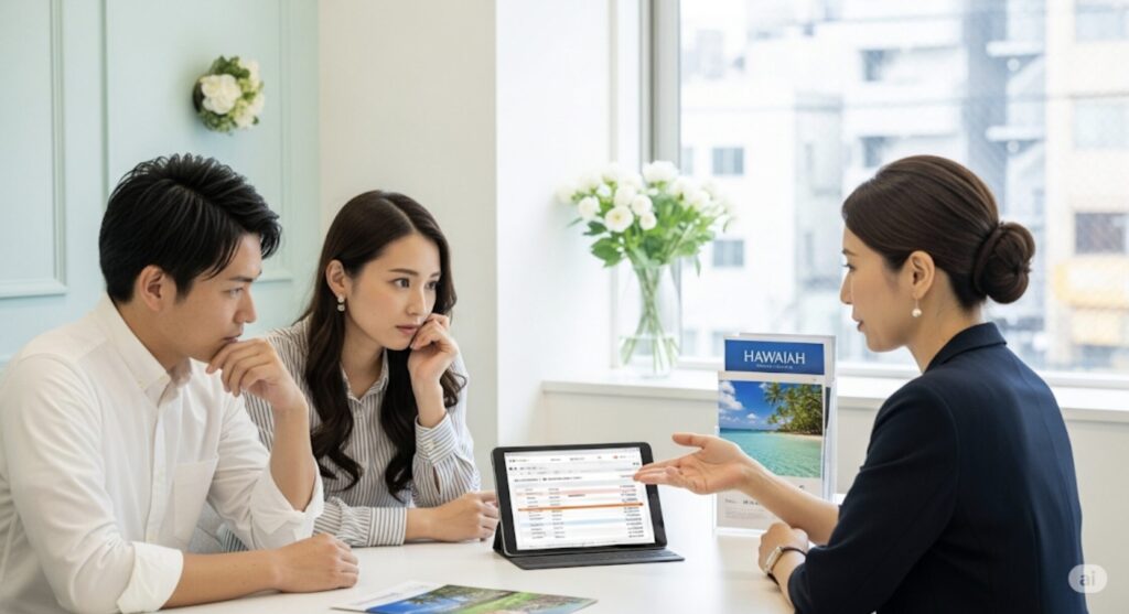 ハワイの結婚式、友達・家族の費用はプロに相談