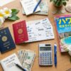 ハワイ旅行の費用計画に使うパスポートと計算機